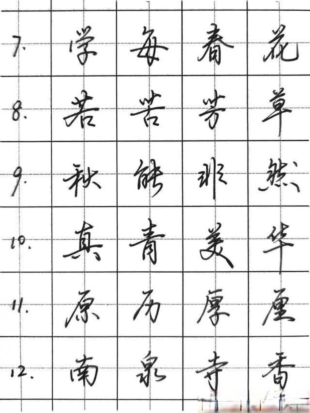 太实用了!行书入门的96个连笔字,既好看又好学