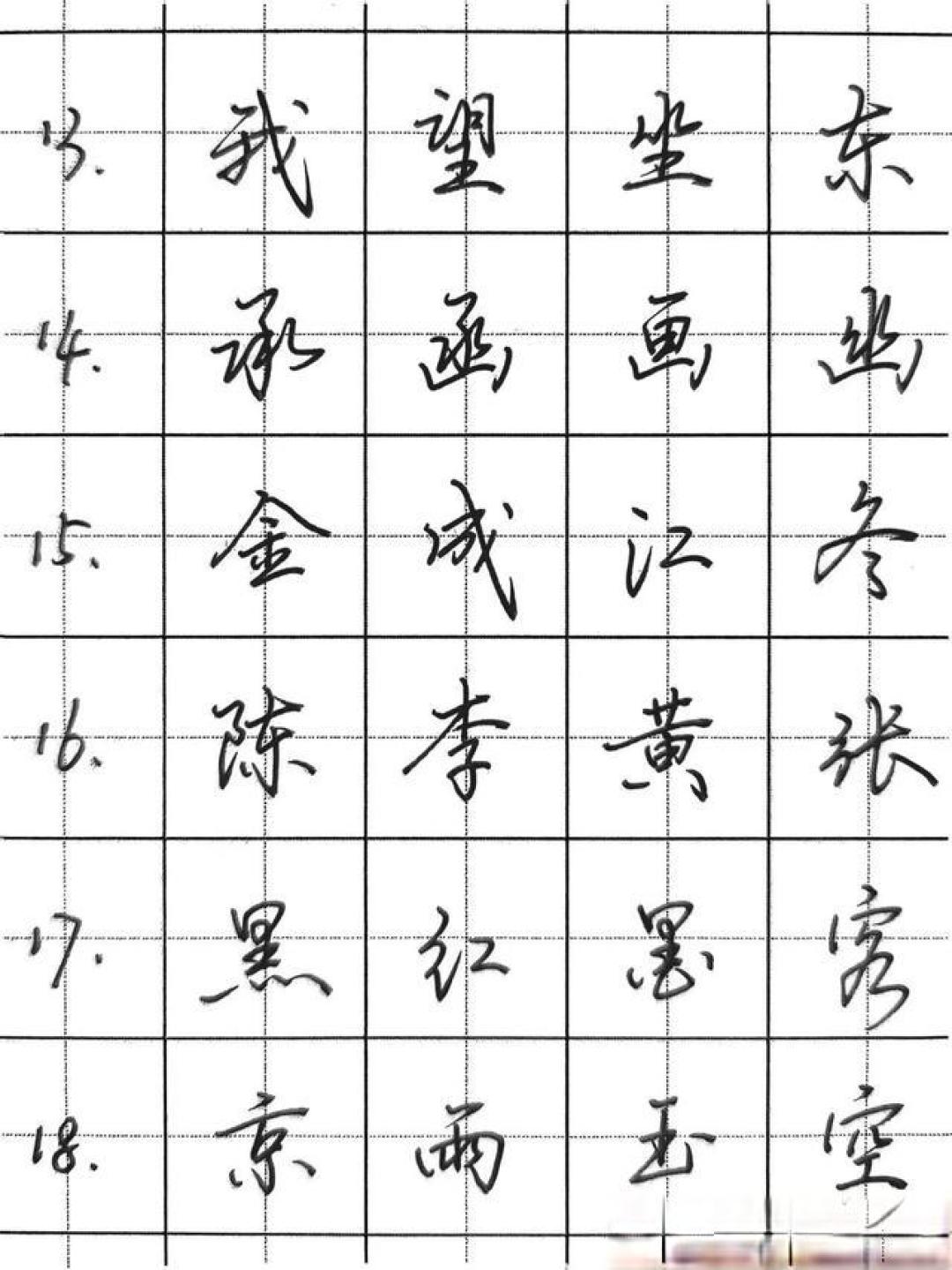 太实用了!行书入门的96个连笔字,既好看又好学