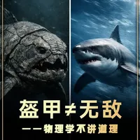盔甲挡不住物理学：最强防御，竟是最慢的死法 4亿年前，全身裹满盔甲的邓氏鱼统治海洋，它的咬合力是鳄鱼的3倍，骨板厚到能扛霸王龙，但今天它死了，而软骨鲨鱼活着 ，因为盔甲能挡住牙齿，但挡不住物理学。  6吨逆戟鲸以50km/h撞过来，你的内脏会变成果冻，盔甲再厚也没用，这就是进化最残酷的真相👇
#硬核科普 #邓氏鱼 #涨知识 #生存哲学 #古生物