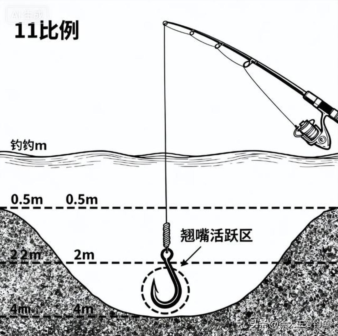 钓翘嘴总空军?关键在水深!钩离水面这个深度,连竿上大翘