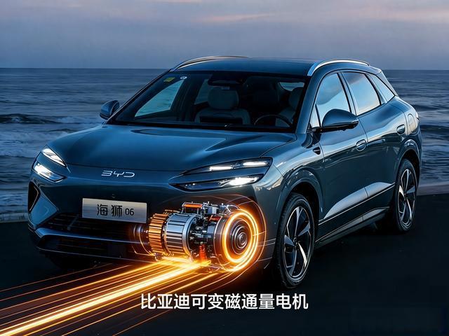 海狮06EV率先搭载！比亚迪可变磁通量电机，2026新能源电车的春天