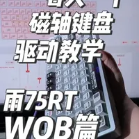一个视频教会你WOB雨75RT磁轴键盘驱动怎么调，看完就懂 #雨75RT #雨75 #磁轴键盘 #磁轴驱动教学 #游戏外设