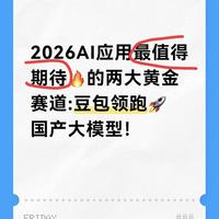 2026AI应用最值得期待的两大黄金赛道:豆包领跑国产大模型！
