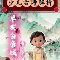 少儿古诗解析《早发白帝城》 #早发白帝城 #李白 #国学文化 #古诗词 #必学