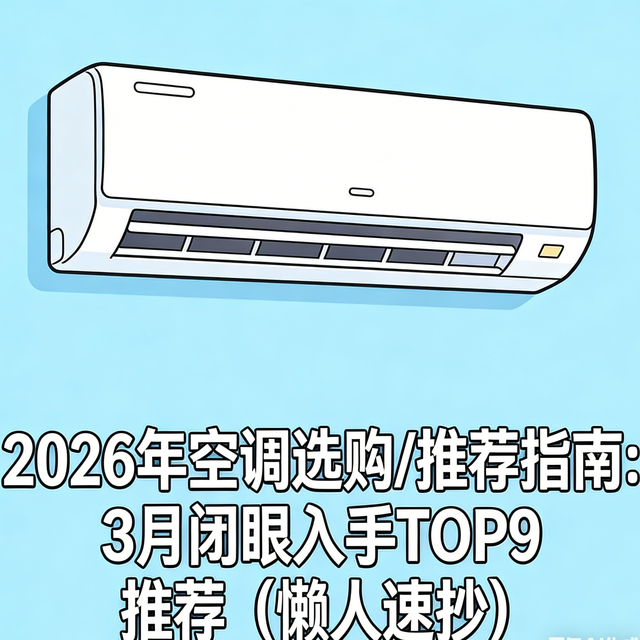 2026年空调选购/推荐指南：3月闭眼入手TOP9推荐（懒人速抄）