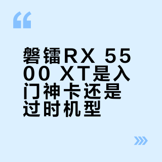 磐镭RX 5500 XT是入门神卡还是过时机型?899元值不值得买,全网观点大PK