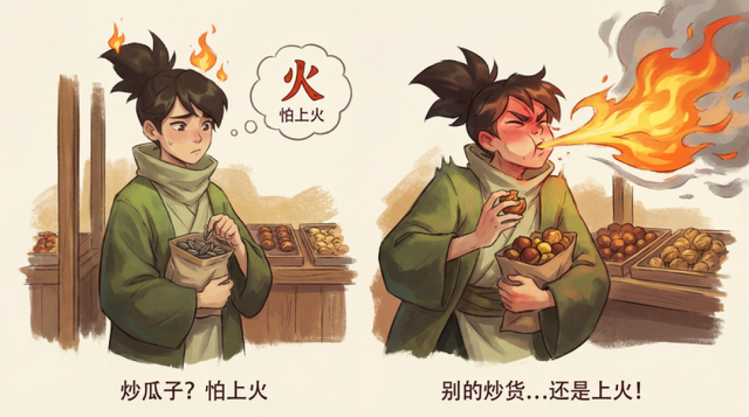 瓜子与上火