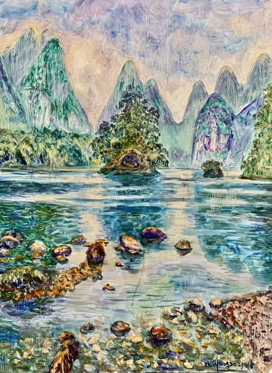 窈窕山水,这抹「青绿美学」藏着最松弛的夏日感