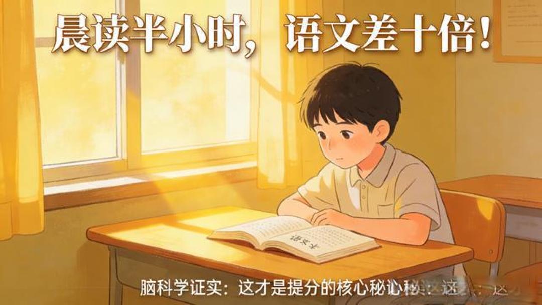 晨读半小时,语文差十倍!脑科学证实:这才是提分的核心秘诀