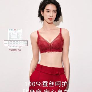 贵夫人幻纱红内衣｜小胸聚拢 + 结婚新年礼盒直接焊在身上