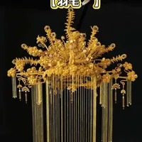 手编凤冠【羽毛🪶】教程已全部更完✌︎˶╹ꇴ╹˶✌︎ 
🥳编起来~~~
6股线，挂9根，裁60cm长挂线#编绳手艺分享 #非物质文化遗产手工制作 #原创手工 #凤冠教程
