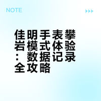 佳明攀岩模式攻略分享