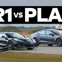 雪佛兰科尔维特 C8 ZR1 vs 特斯拉 Model S Plaid | 超级竞速