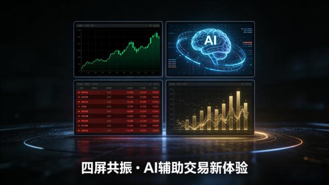 炸裂！四屏共振看盘神器｜AI辅助交易系统 实战进阶版