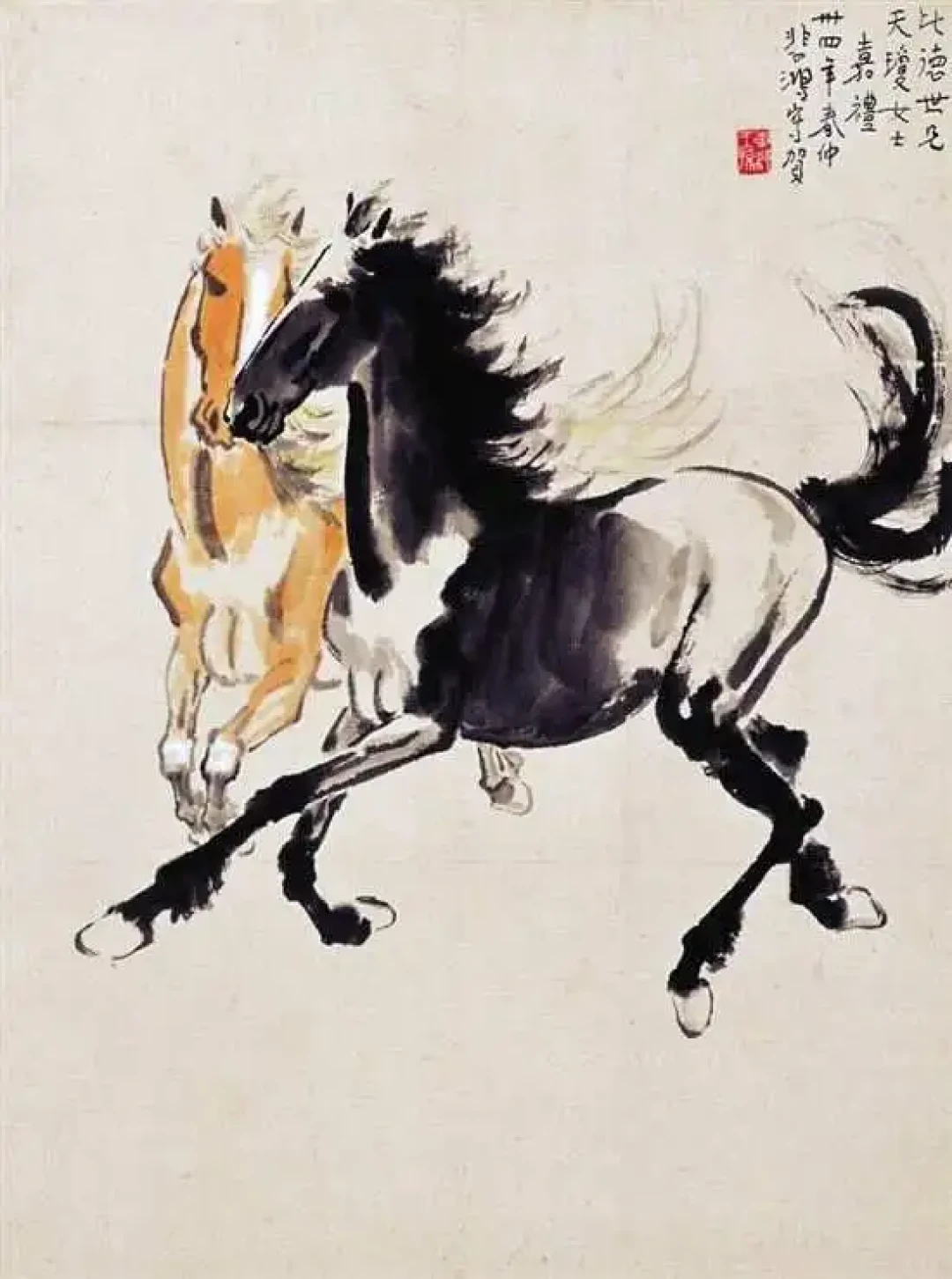 一笔奔马,千年气韵|这匹悲鸿马,为何跨越世纪仍经典?
