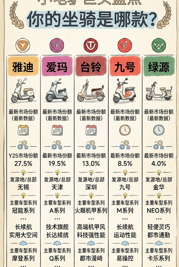 小电驴品牌大对比，谁才是小电驴市场王者？