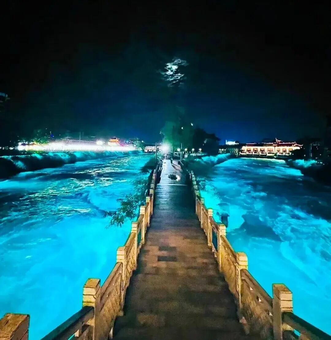 别再问成都夜景去哪！都江堰的浪漫“荧光海”-蓝眼泪，美到犯规