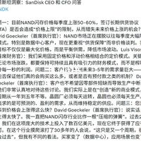 SanDisk CEO最新采访