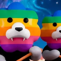 睡前故事：星河缓缓流动，希望在夜色里飞翔，彩虹狮花湾毛绒玩具