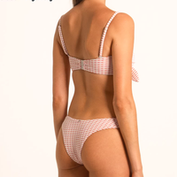 OceanMystery 粉色格子比基尼，复古甜妹度假显白天花板🌊