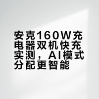 安克160W充电器双机快充实测，AI模式分配更智能