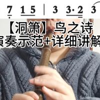 【洞箫教学】鸟之诗入门零基础吹奏八孔萧南箫民族乐器成人自学课程#洞箫 #民族乐器 #箫 #南箫
