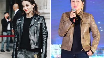 今年“皮衣外套”又火出圈，中年女性穿巨洋气减龄，帅和美结合