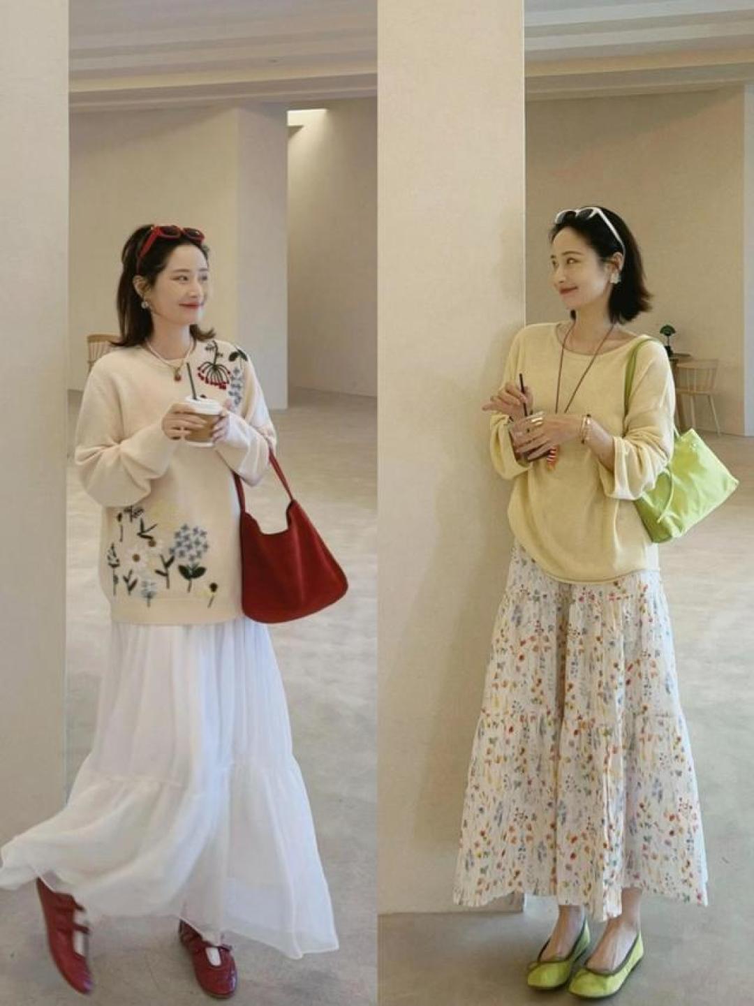 春天穿“半身裙”太显气质了!这几种搭配照着穿就很美