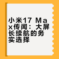 小米17要出个Max？