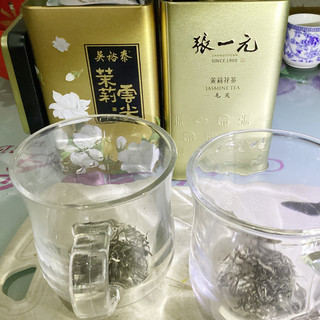 花茶对冲实测：吴裕泰茉莉云尖 vs 张一元茉莉毛尖