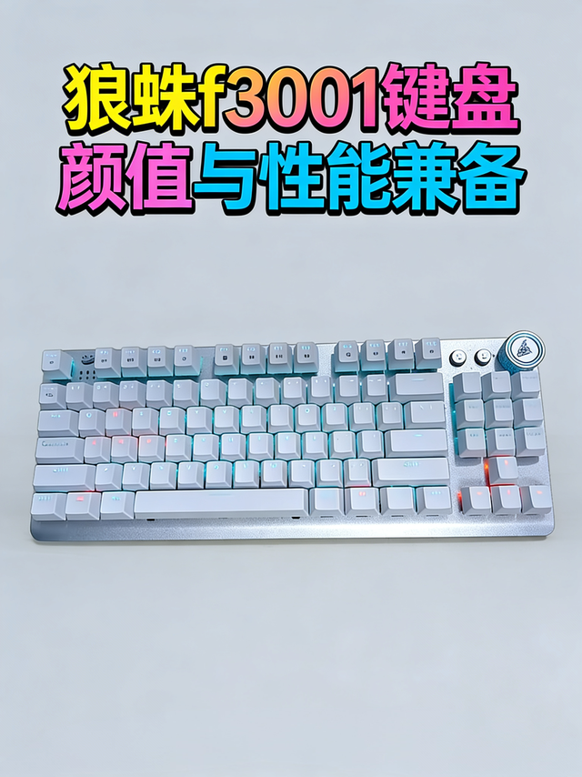 百元87键三模RGB键盘🔥狼蛛F3001是性价比之王