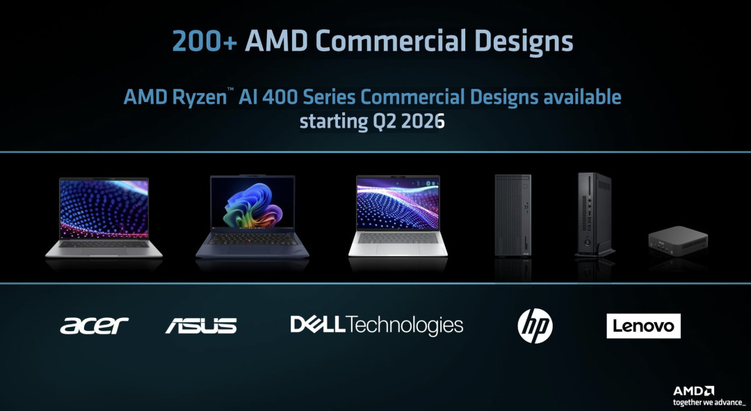 AMD推出桌面端锐龙AI PRO 400系列处理器 商用APU新品