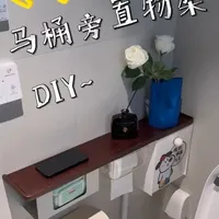 思路打开！低成本自制马桶旁置物架 #马桶置物架 #居家好物 #浴室收纳 #小空间改造 #卫生间好物