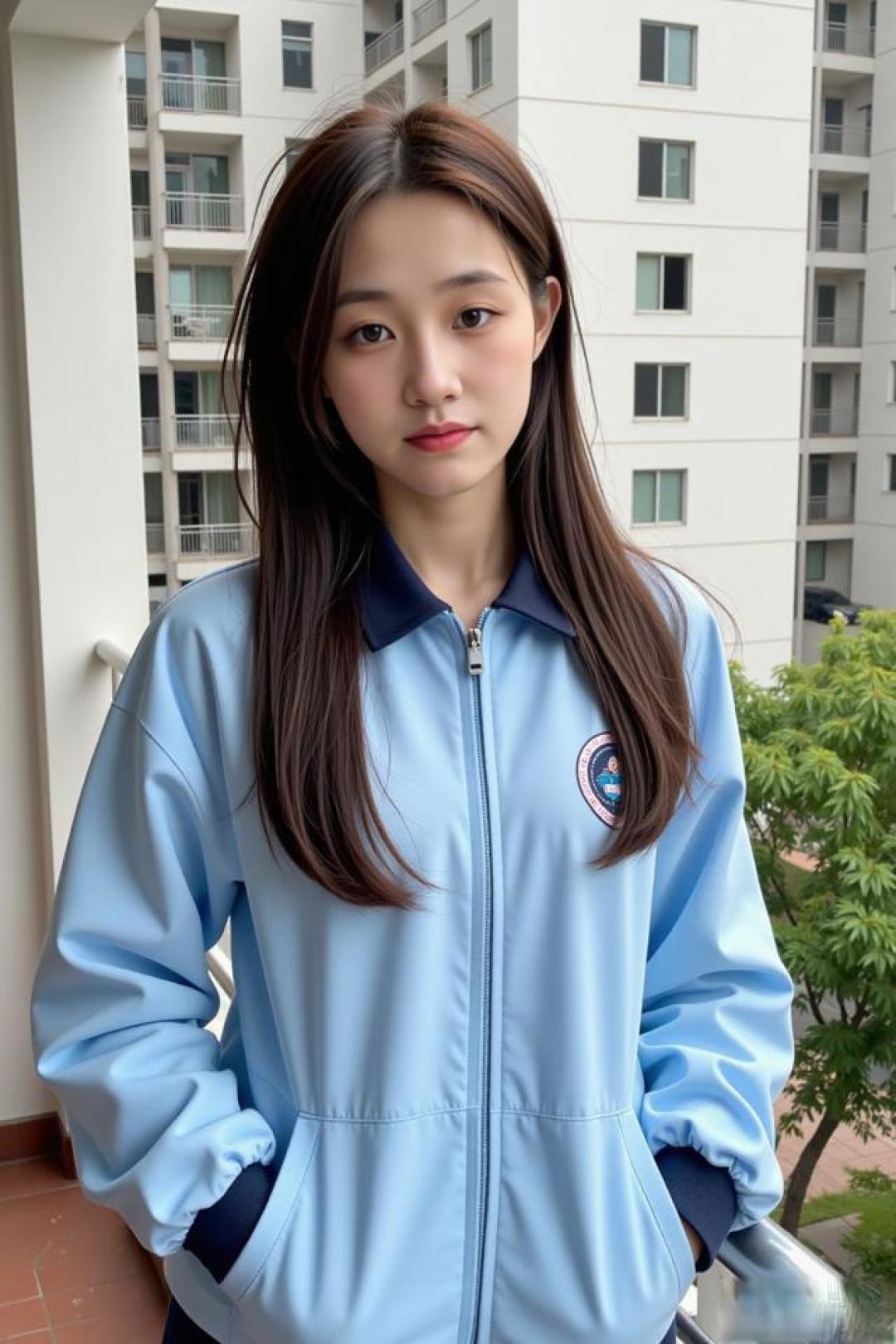 别再把运动外套当校服!浅蓝学院风,日常穿也能美到犯规