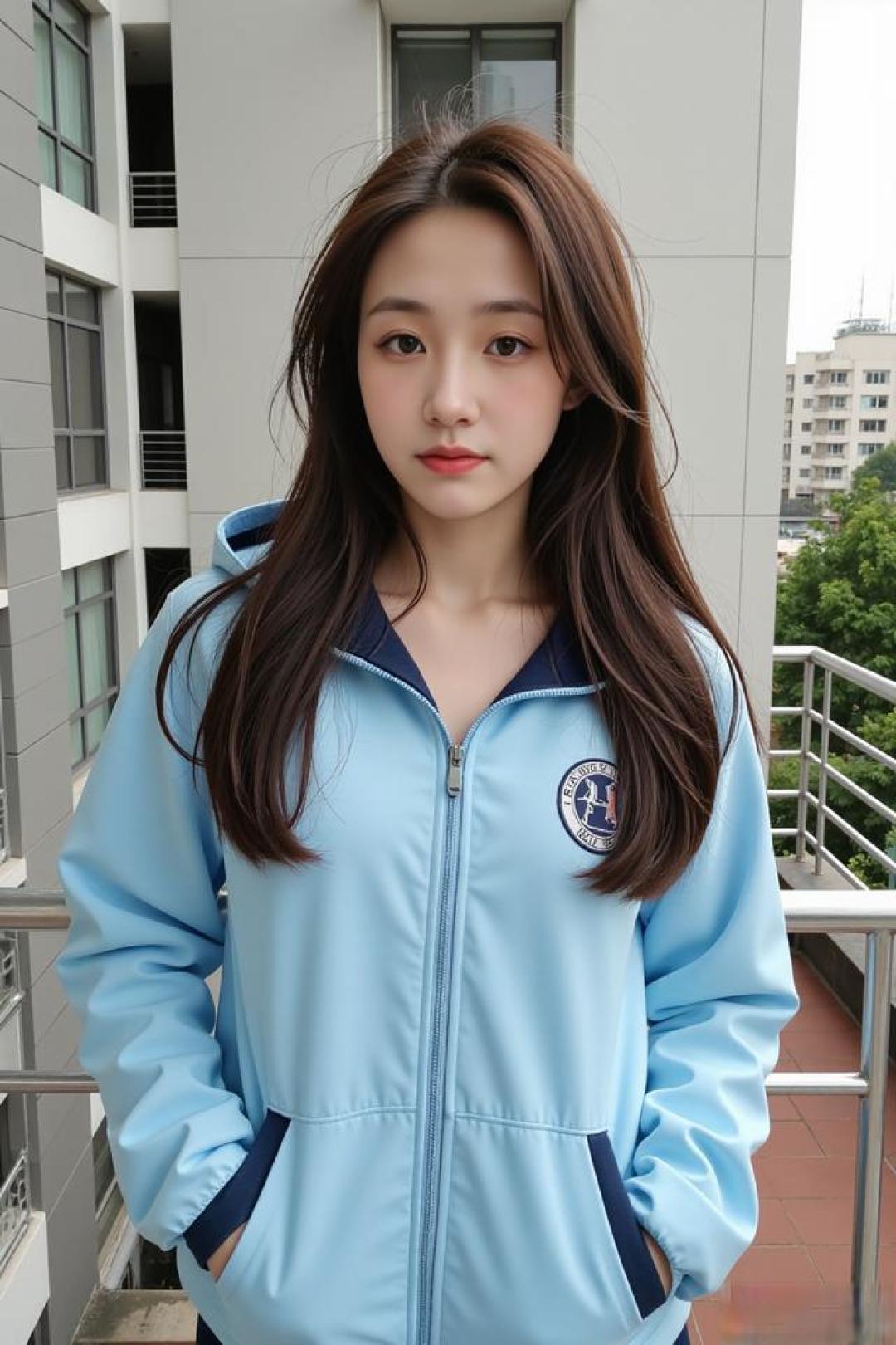 别再把运动外套当校服!浅蓝学院风,日常穿也能美到犯规