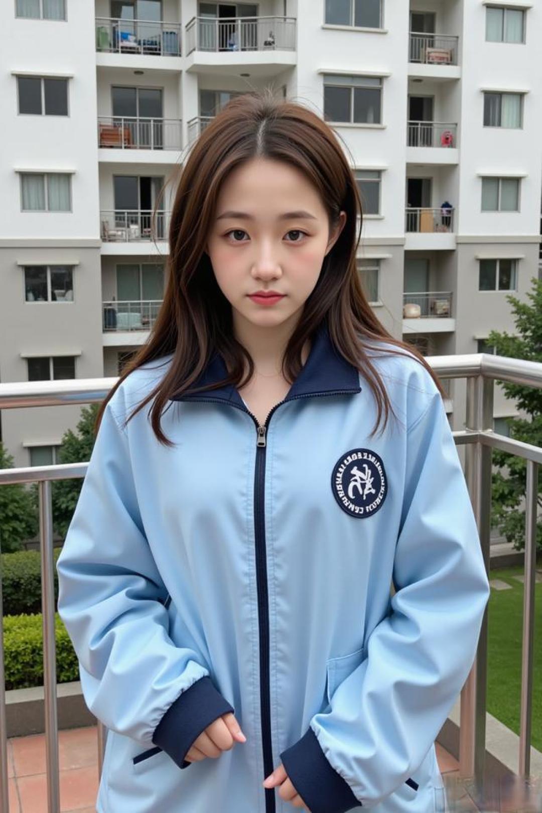 别再把运动外套当校服!浅蓝学院风,日常穿也能美到犯规