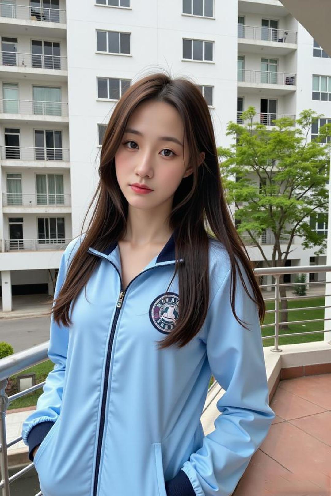 别再把运动外套当校服!浅蓝学院风,日常穿也能美到犯规
