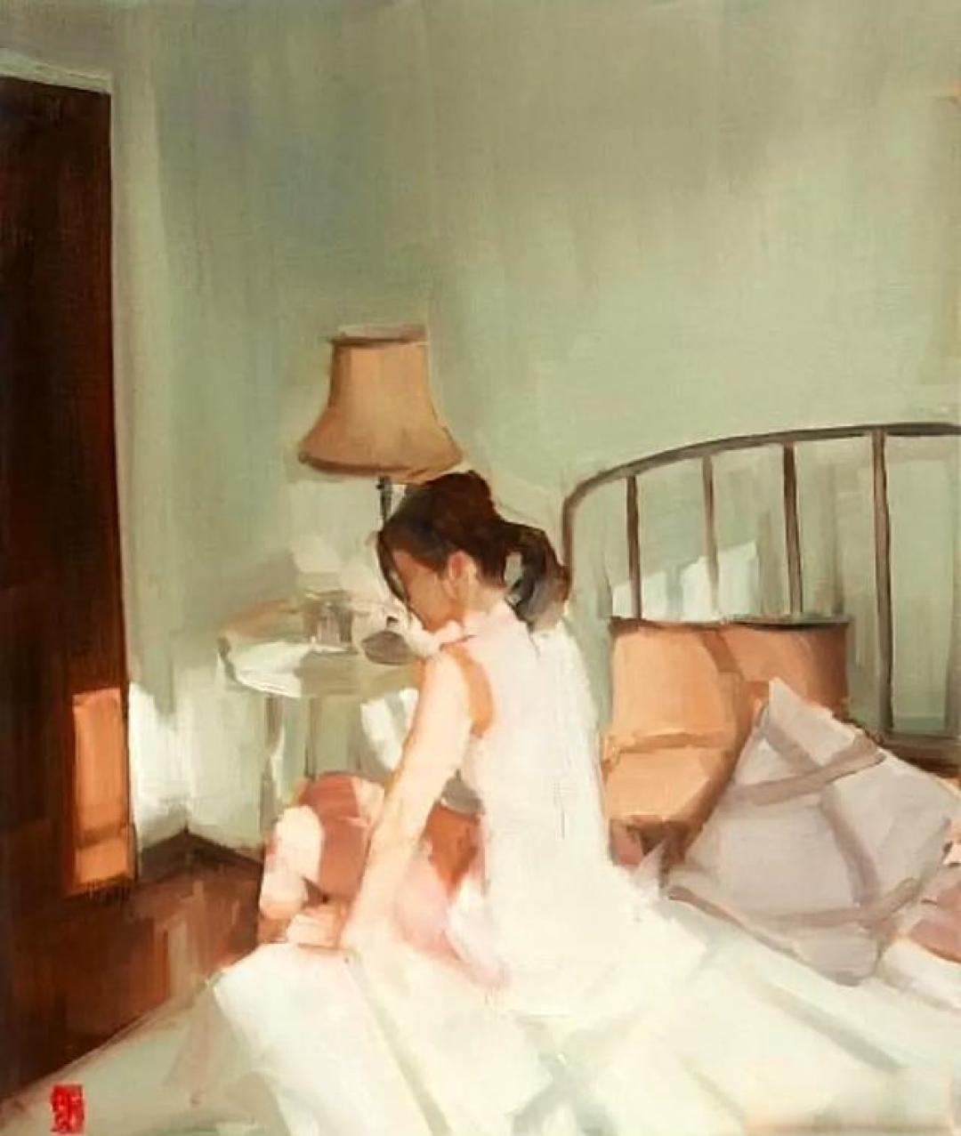柔和富于表现力的光线|当代女画家萨沙·哈特斯利夫油画欣赏