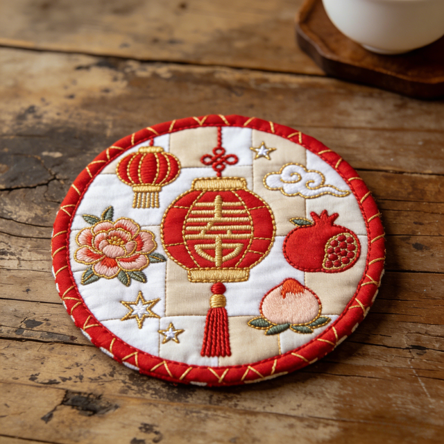 元宵节茶杯垫创意设计