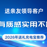 2026年送礼充电宝推荐，送亲友领导客户，有面有质感实用不踩