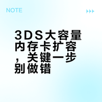 3DS扩容大内存卡一定要改这个，否则卡到不行