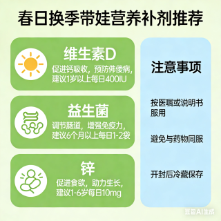 春日换季带娃营养补剂推荐