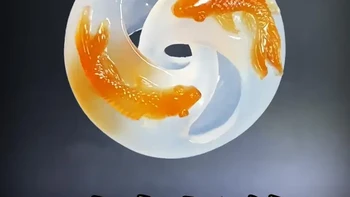 双鱼莫比乌斯环吊坠，孙女送给奶奶的生日礼物，家人们喜欢吗？ #莫比乌斯环 #手工 #玉雕 #变废为宝 #定制