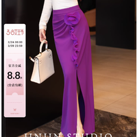 2026 早春封神半裙✨垂坠花穗 + 玫瑰开叉，遮肚显瘦绝了