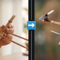 8岁男孩用筷子做“无人机”，原来这双筷子，不止用来夹菜