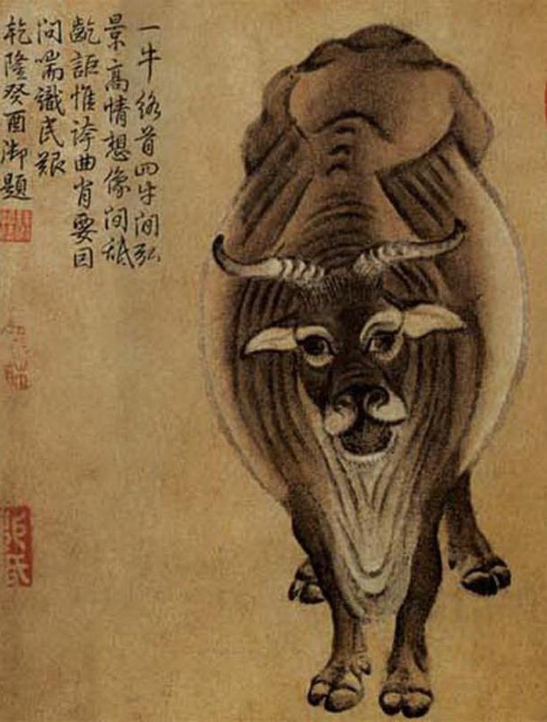 中国十大传世名画之:《五牛图》