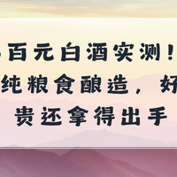 2026百元白酒实测！大厂嫡系纯粮食酿造，好喝不贵还拿得出手