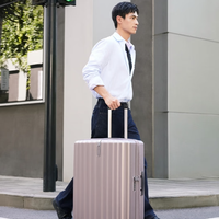 新秀丽 行李箱拉杆箱竖条纹大容量旅行箱托运密码箱GU9 购买分析