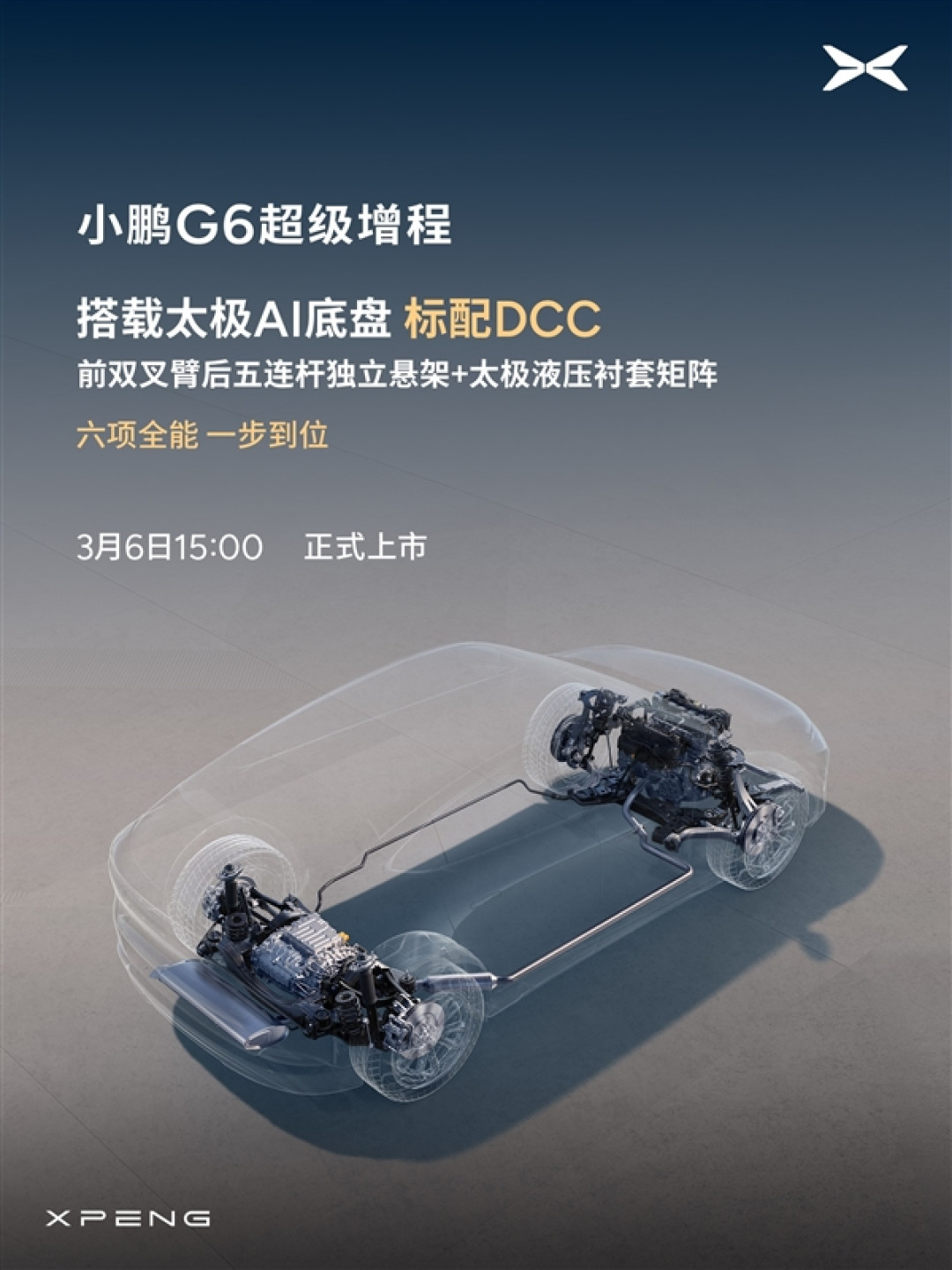 算力全球最高、纯电续航同级最长!小鹏G6超级增程上市定档