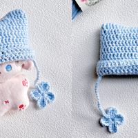 钩织娃用猫耳帽子视频教程